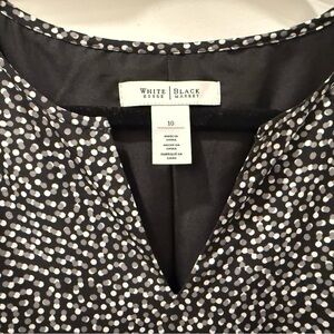 White House Black Market Black Dress with White Dots